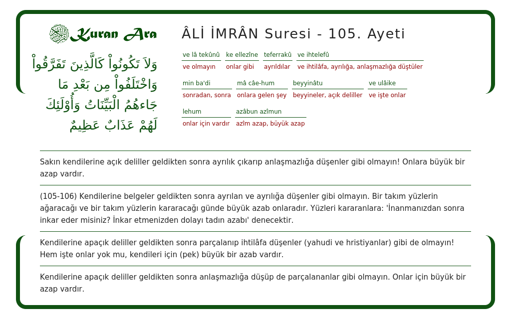 Al Imran Suresi.