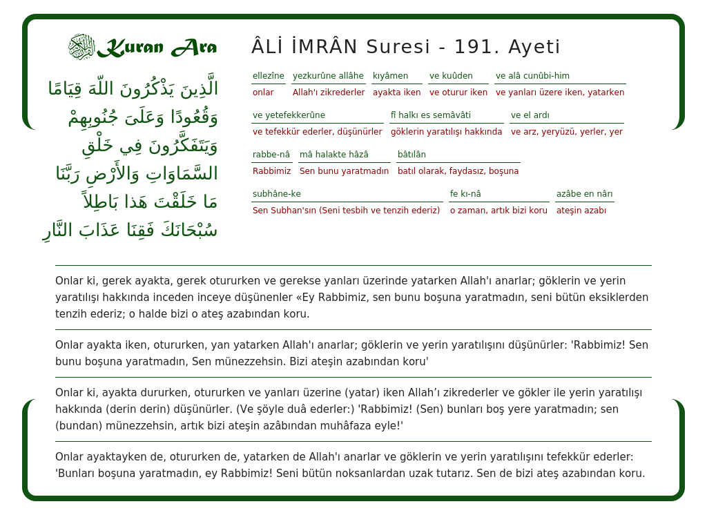 Al Imran Suresi. Al Imran 59 Ayet Maeli.