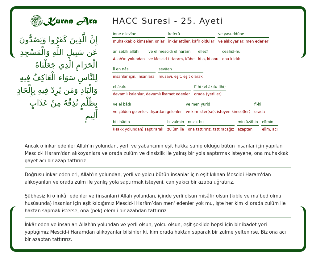 HACC suresi 25. ayeti