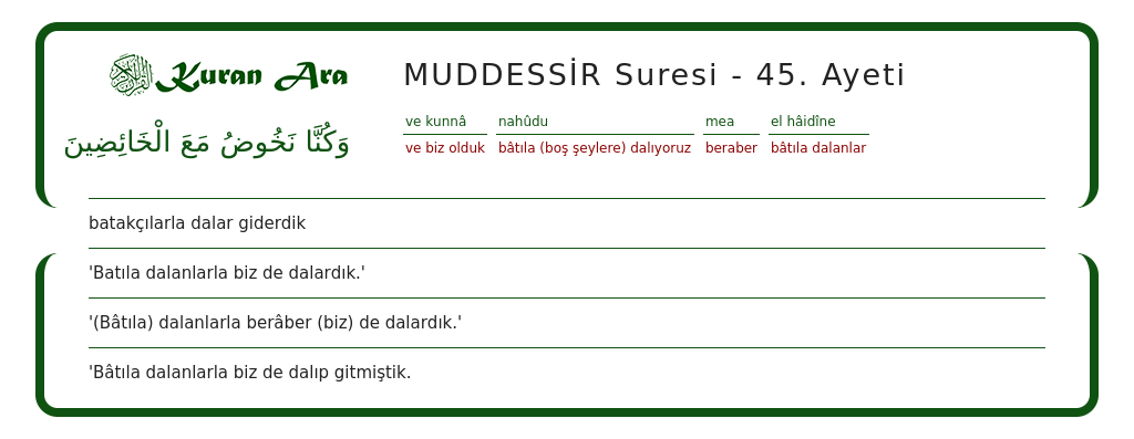 Müddessir suresi ne anlatmak istiyor?